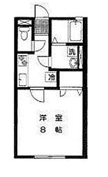 ラウンド・ハイツ 1Kの間取図画像