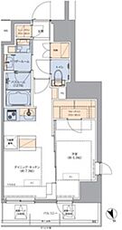 トラディティオ門前仲町 1DKの間取図画像