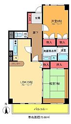 リヴィエールレジョン 2LDKの間取図画像