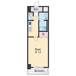 シャルマンフジ和歌山駅前 1Kの間取図画像