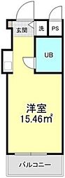 トップ成増No3 ワンルームの間取図画像