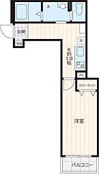 東武伊勢崎線 東向島駅 徒歩9分の賃貸アパート 1階1Kの間取り