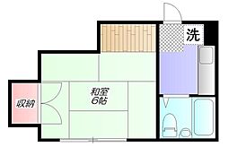 佐藤ビル ワンルームの間取図画像