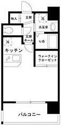 メゾン柳 ワンルームの間取図画像
