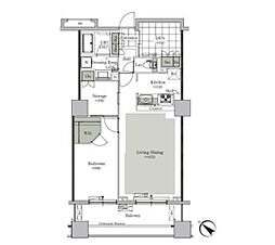 ParkCube西ヶ原STAGE 1LDKの間取図画像