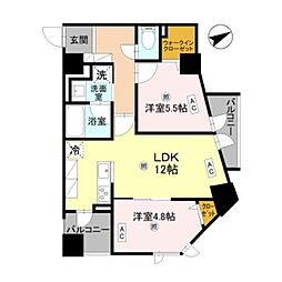 コンフォート泉尾 2LDKの間取図画像