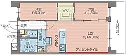 プレジオ北綾瀬ASIAN 2LDKの間取図画像