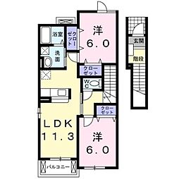 フェイバービーエム 2LDKの間取図画像
