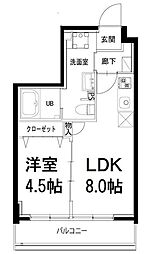 ミナモ浅草橋 1LDKの間取図画像