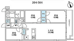 S-RESIDENCE富士見ヶ丘afford 2階3LDKの間取り
