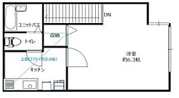レジデンス千歳船橋 2階1Kの間取り