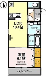 エスペランサ西難波 1LDKの間取図画像