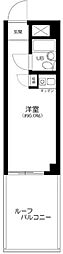 JR山手線 高田馬場駅 徒歩3分の賃貸マンション 3階ワンルームの間取り