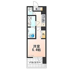 アーバンパーク御幣島 1Kの間取図画像