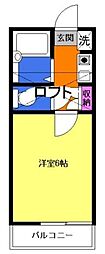 パークヒルアダチ 1Kの間取図画像