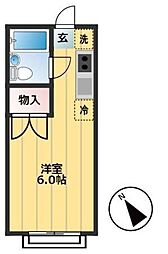 エステートピアタジマ ワンルームの間取図画像