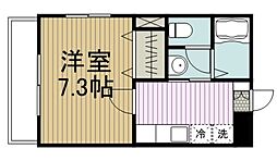 ウッドヴィレッジ等々力 2階1Kの間取り