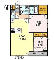 間取図画像 2LDK