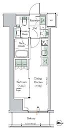 ONEROOFRESIDENCE中野南台 1DKの間取図画像