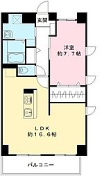 コパンリール 3階1LDKの間取り