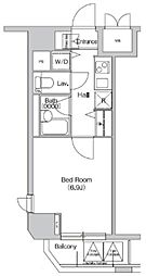 PRIMEURBAN西新宿1 1Kの間取図画像
