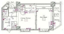 ロイヤルガーデン哲学堂 4階1LDKの間取り