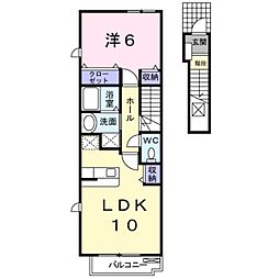 RegentParkApartment2 1LDKの間取図画像