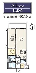 S-RESIDENCE駒場東大前 1LDKの間取図画像