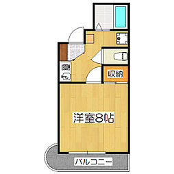 ビバ丸太町 1Kの間取図画像
