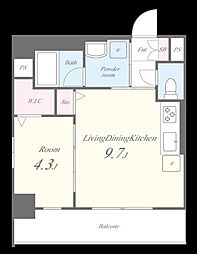 エーデルハイム 3階1LDKの間取り