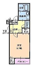 フジパレス西宮ノース 1Kの間取図画像