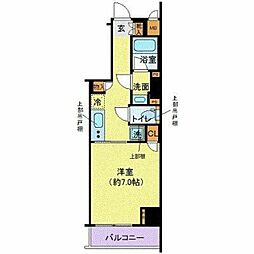 JR山手線 田町駅 徒歩12分の賃貸マンション 3階1Kの間取り