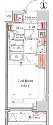 プレール・ドゥーク新宿下落合 1Kの間取図画像