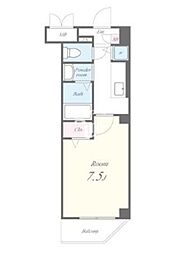 東京メトロ南北線 白金高輪駅 徒歩7分の賃貸マンション 3階1Kの間取り