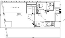 ハイツFK相模大野 2階1Kの間取り