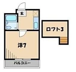 シティパレス浅羽51 1階1Kの間取り