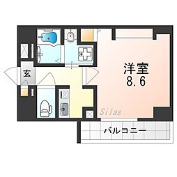 南海線 堺駅 徒歩20分の賃貸マンション 1階1Kの間取り