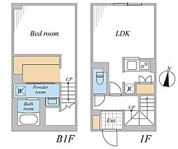 LEGALAND桜新町ANNEX 1LDKの間取図画像