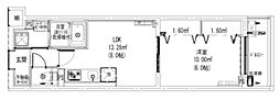 LeafVillage新宿若松 1LDKの間取図画像
