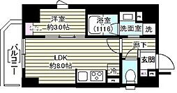レガシア御茶ノ水 1LDKの間取図画像