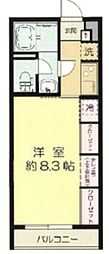 LAppartement221 1階1Kの間取り