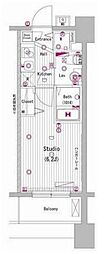 グランド・ガーラ代々木参宮橋 1Kの間取図画像