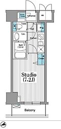 グランド・ガーラ銀座 1Kの間取図画像