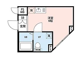 PARK LILA住吉 3階ワンルームの間取り