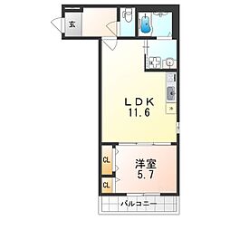 間取図画像 1LDK