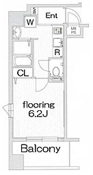 グランヴァン銀座東 1Kの間取図画像