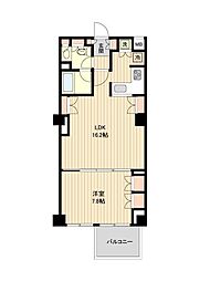 萩中イースト 1LDKの間取図画像