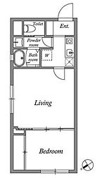 江東区永代2丁目マンション 1DKの間取図画像