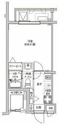 LUMEED飯田橋 1Kの間取図画像