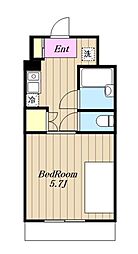 ラフィーネ学生マンション 4階1Kの間取り